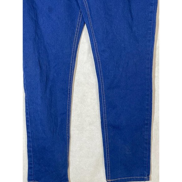 No Boundaries size 13 stretch jeans 4 button closure dark blue with gold 11" ris - Picture 3 of 13